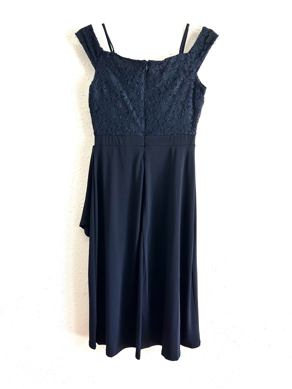 Alexa B Cocktail Dress Women's Size 6 Blue Lace Top Sleeveless Wedding Guest - Picture 5 of 9